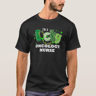 Camiseta Leopard Plaid Shamrock Lucky Oncology Enfermera St