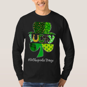 Camiseta Leopard Plaid Shamrock Lucky Orthopedic Nurse Patr