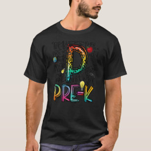 Camiseta Leopard Pre K Typography Preschool Teachacher de v