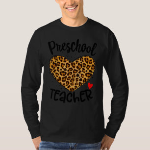 Camiseta Leopard Preescolar Teacher Back School Daycare App