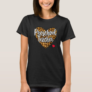 Camiseta Leopard Preescolar Teacher Back School Daycare App