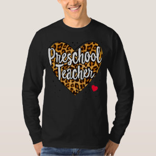 Camiseta Leopard Preescolar Teacher Back School Daycare App