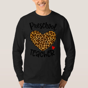 Camiseta Leopard Preescolar Teacher Back School Daycare App