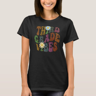 Camiseta Leopard Print 3D GRADE VIBES Teacher Peace Love