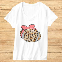 Leopard Print Football con Ilustracion de Bow Rosa