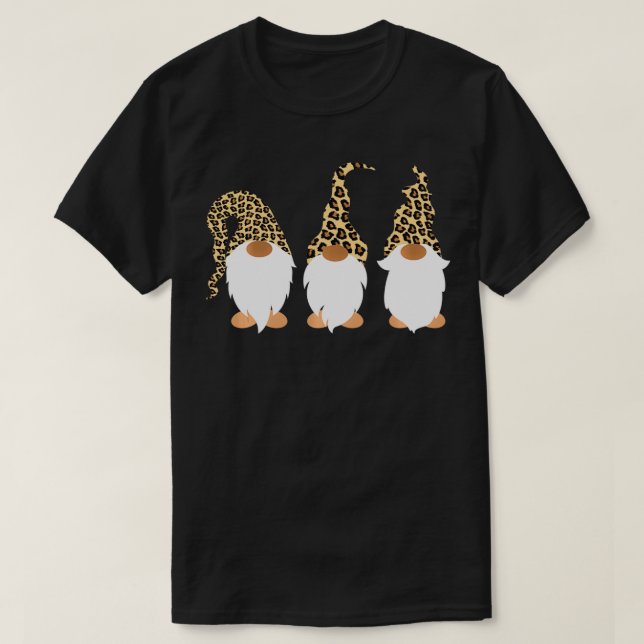 Camiseta Leopard Print Gnomes Cute Navidades Pullover (Diseño del anverso)
