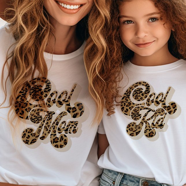 Camiseta Leopard Print Guay Mom Matando a mami y yo (Mommy and me tees with Cool Mom and Cool Kid - available separately)