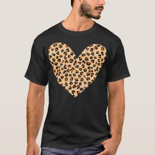 Camiseta Leopard Print Heart  Cheetah Pattern Valentine's D