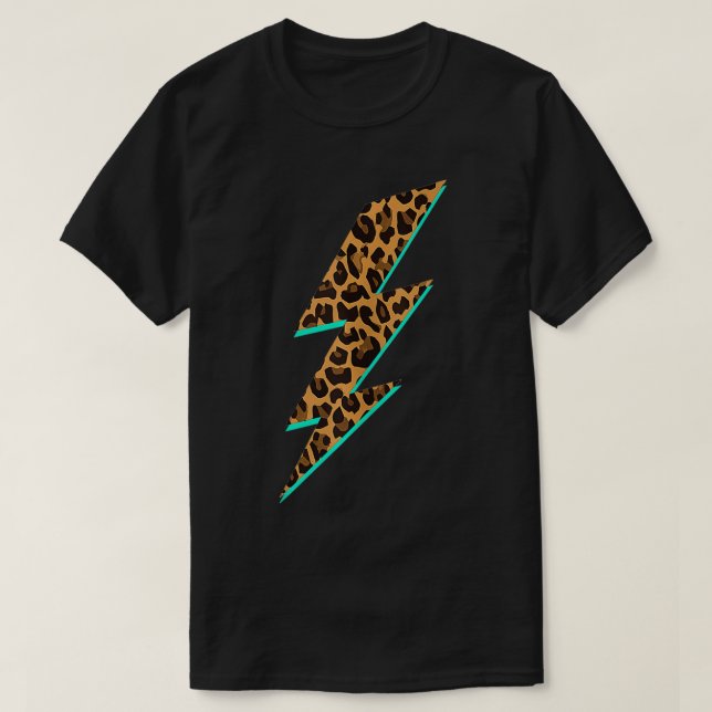 Camiseta Leopard Print Lightning Bolt Graphic 2  (Diseño del anverso)