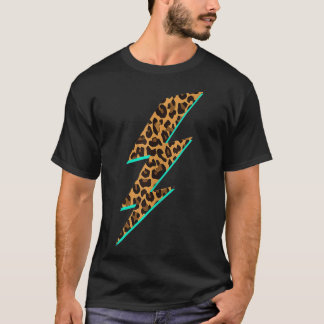 Camiseta Leopard Print Lightning Bolt Graphic 2