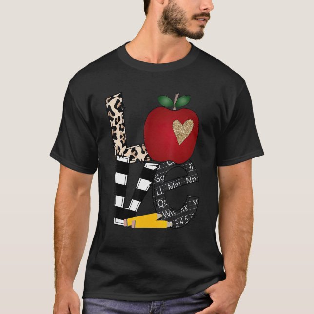 Camiseta Leopard Print Love Back To School 1 (Anverso)