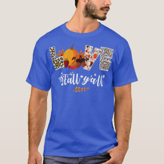 Camiseta Leopard Print Love Fall Yall