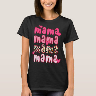 Camiseta Leopard Print Mama For Mama Happy Mothers Day