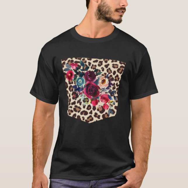 Camiseta Leopard Print Pocket Animal Cheetah (Anverso)