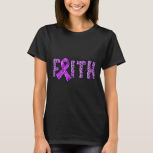 Camiseta Leopard Print Purple Ribbon FAITH Drug Overdose w