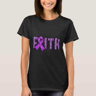 Camiseta Leopard Print Purple Ribbon FAITH Drug Overdose w