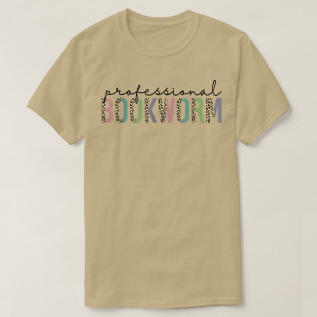 Camiseta Leopard Professional Bookworm Funny Reader Book Lo (Diseño del anverso)