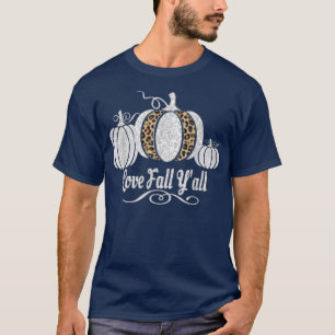 Camiseta Leopard Pumpkin Halloween Autumn Happy Fall Funny