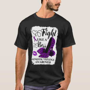Camiseta Leopard Purple Fight Como Un Jefe De Violencia Dom