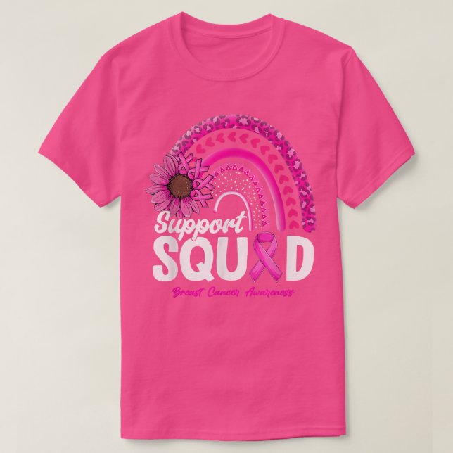 Camiseta Leopard Rainboow Support Squad Brem Cancer Aware (Diseño del anverso)