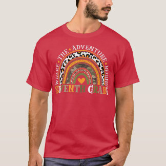 Camiseta Leopard Rainbow 7th Grade Where The Adventure Begi
