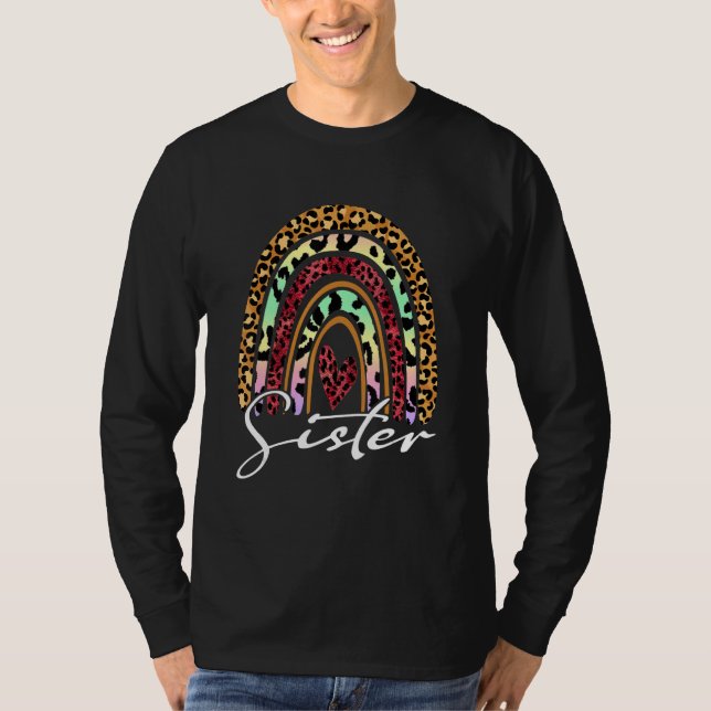 Camiseta Leopard Rainbow Blessed Herster Madres Day Love H (Anverso)