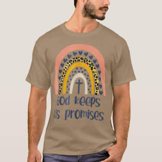 Camiseta Leopard Rainbow God mantiene sus promesas cristian