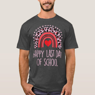 Camiseta Leopard Rainbow Happy Day Of School Graduation