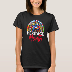 Camiseta Leopard Rainbow Hispanic Heritage Mes Latino Pr