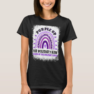 Camiseta Leopard Rainbow Military Child Mes Purple Up Ble