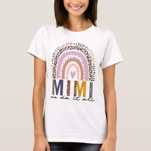 Camiseta Leopard Rainbow Mimi Life, bendecido Mimi