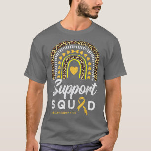 Camiseta Leopard Rainbow Support Squad Children Cancer Awa