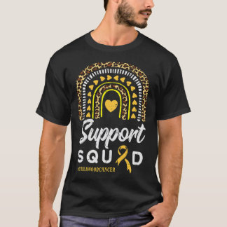 Camiseta Leopard Rainbow Support Squad Children Cancer Awa