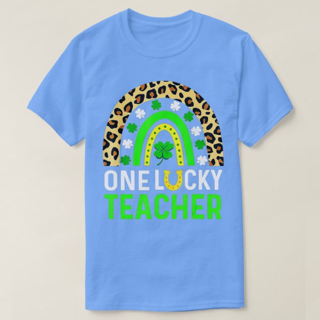 Camiseta Leopard Shamrock, un afortunado profesor St Patric (Diseño del anverso)