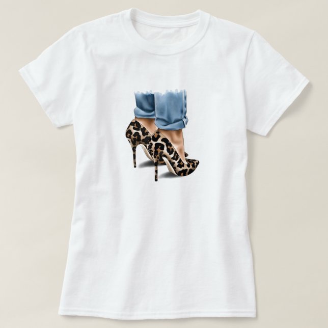 Camiseta Leopard Shoes (Diseño del anverso)