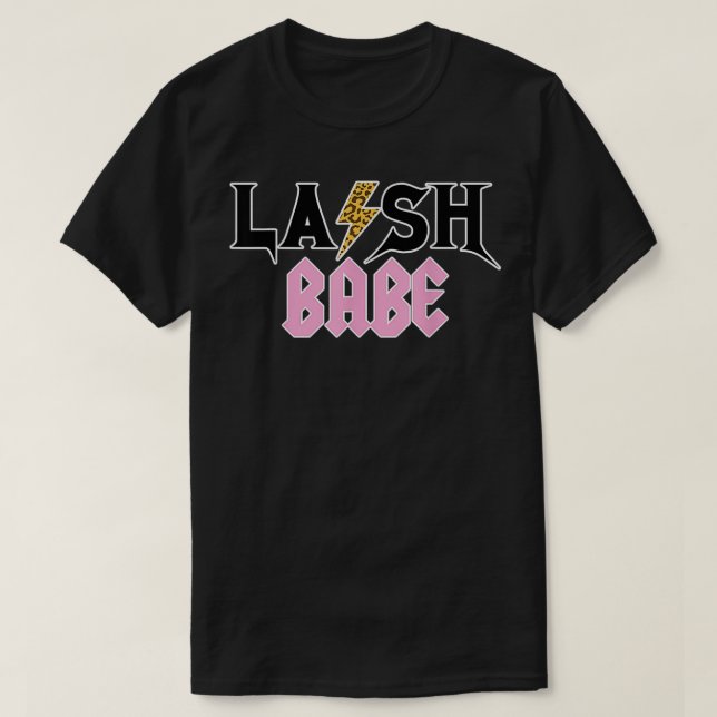 Camiseta Leopard Skin Lash Babe Lash Artist Eyelash Lash Te (Diseño del anverso)