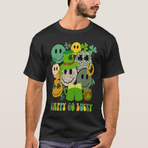 Camiseta Leopard Smile Face Leprechaun Gorra Happy Go Lucky