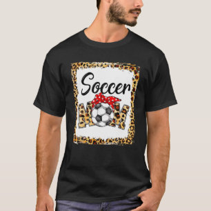 Camiseta Leopard Soccer Mom Cute Mom Life Soccer Day C