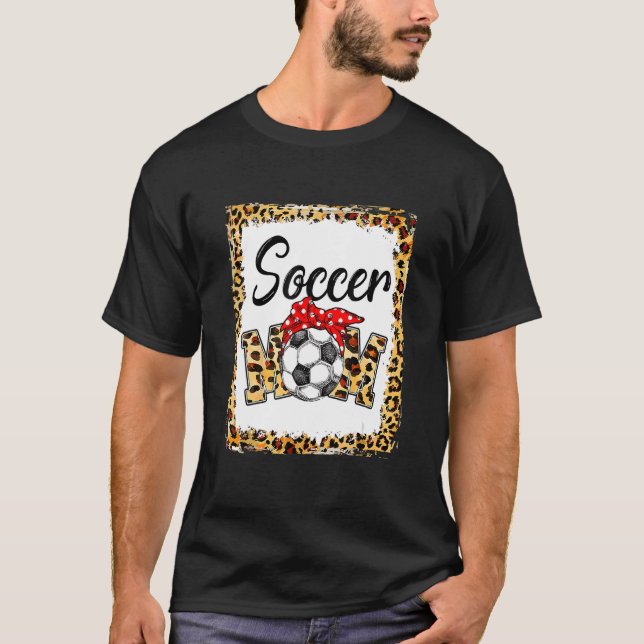 Camiseta Leopard Soccer Mom Cute Mom Life Soccer Day C (Anverso)