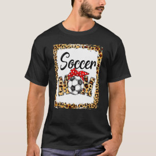 Camiseta Leopard Soccer Mom Cute Mom Life Soccer Day C
