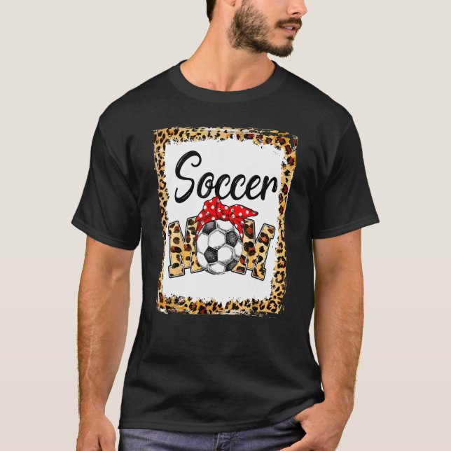 Camiseta Leopard Soccer Mom Cute Mom Life Soccer Day C (Anverso)