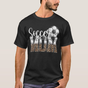 Camiseta Leopard Soccer Mom Life Game Day Cheer Mom
