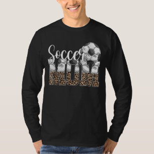 Camiseta Leopard Soccer Mom Life Game Day Cheer Mom