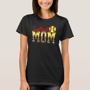 Camiseta Leopard Softball Mom Game Day Mother's Day 2022