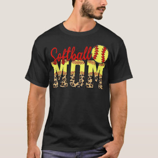 Camiseta Leopard Softball Mom Game Day Mother's Day 2022 Gi