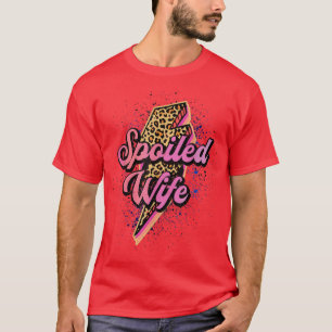 Camiseta Leopard Spoiled Wife Lightning Bolt Western Countr
