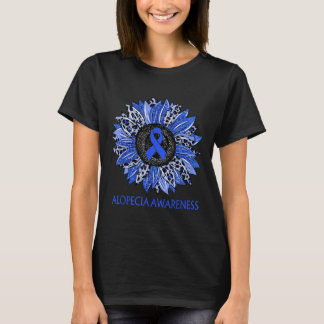 Camiseta Leopard Sunflower Alopecieness Blue Ribbon S