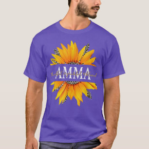 Camiseta Leopard Sunflower Amma Agradecido Agradecimiento G