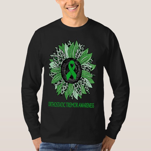 Camiseta Leopard Sunflower Orthostatic Tremor Awareness Gre (Anverso)
