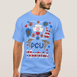 Camiseta Leopard Sunflower PCU Enfermera la bandera estadou